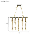 Industrial retro beige & light yellow rope exposed island light kitchen