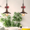 Industrial retro black & bronze water pipe pendant light kitchen fixture
