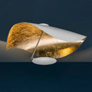 Industrial retro gold & black flying saucer hat ceiling lamp bedroom
