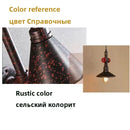 Industrial retro loft iron pipe pendant lamp dining room red valves
