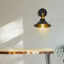 Industrial retro loft wall sconce – bedroom brass accent light