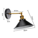 Industrial retro loft wall sconce – bedroom brass accent light
