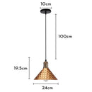 Industrial retro pendant lamp hammered copper – dining room light