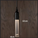 Industrial retro pendant lamp with frosted glass for living room