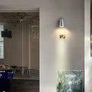 Industrial retro spotlight silver wall lamp courtyard accent light