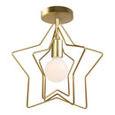 Industrial rose gold & brass ceiling light for living room