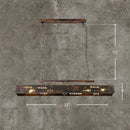 Industrial rustic metal shade prism island pendant dining room light