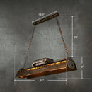 Industrial rustic metal shade prism island pendant dining room light