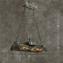 Industrial rustic metal shade prism island pendant dining room light