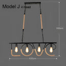 Industrial rustic pendant lights dining room rope and wire cages