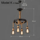 Industrial rustic pendant lights dining room rope and wire cages