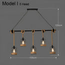 Industrial rustic pendant lights dining room rope and wire cages