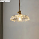 Industrial scalloped edge clear glass pendant light dining room