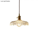 Industrial scalloped edge clear glass pendant light dining room