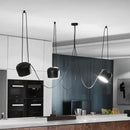 Industrial spider pendant lamp – living room matte black light