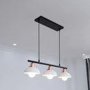 Industrial style black & brass 3 light fixture kitchen ceiling light
