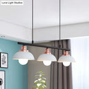 Industrial style black & brass 3 light fixture kitchen ceiling light