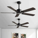 Industrial style black ceiling fan with remote control for living room