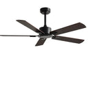 Industrial style black ceiling fan with remote control for living room