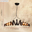 Industrial style dark bronze spiral metal pendant light dining room