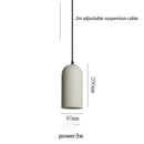 Industrial style led chandelier white & gray pendant for bedroom