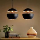 Industrial style led pendant light matte black kitchen split dome