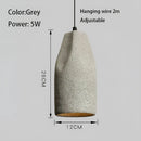 Industrial style pendant chandelier speckled gray & brass bedroom light