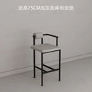 Industrial style white upholstered bar chair dining room high stool