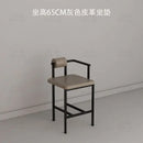 Industrial style white upholstered bar chair dining room high stool