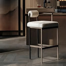 Industrial style white upholstered bar chair dining room high stool