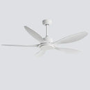 Industrial style white & wood ceiling fan with remote control bedroom