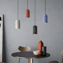 Industrial terrazzo cement pendant lights for kitchen and dining room