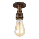 Industrial water pipe wall sconce kitchen light in black & brass