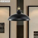Industrial weathered brass wrought iron pendant light kitchen dome