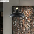 Industrial weathered brass wrought iron pendant light kitchen dome