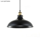 Industrial weathered brass wrought iron pendant light kitchen dome