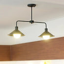 Industrial white & black conic pendant light – kitchen island fixture