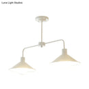 Industrial white & black conic pendant light – kitchen island fixture