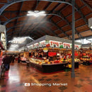 Industrial white deformable led ceiling light garage four wing bulb