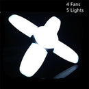 Industrial white deformable led ceiling light garage four wing bulb