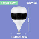 Industrial white e27 led bulb high power garage light
