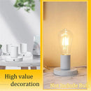 Industrial white table lamp base bedroom desk light with power cord
