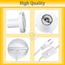 Industrial white table lamp base bedroom desk light with power cord