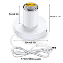 Industrial white table lamp base bedroom desk light with power cord