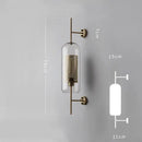 Industrial wind grid brass wall lamp living room glass globe sconce