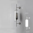 Industrial wind grid brass wall lamp living room glass globe sconce
