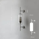 Industrial wind grid brass wall lamp living room glass globe sconce