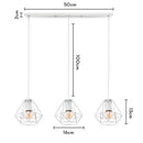 Industrial wood pendant light black & white dining room fixture