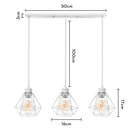 Industrial wood pendant light black & white dining room fixture