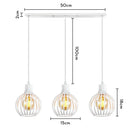 Industrial wood pendant light black & white dining room fixture